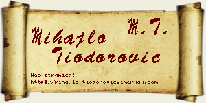 Mihajlo Tiodorović vizit kartica